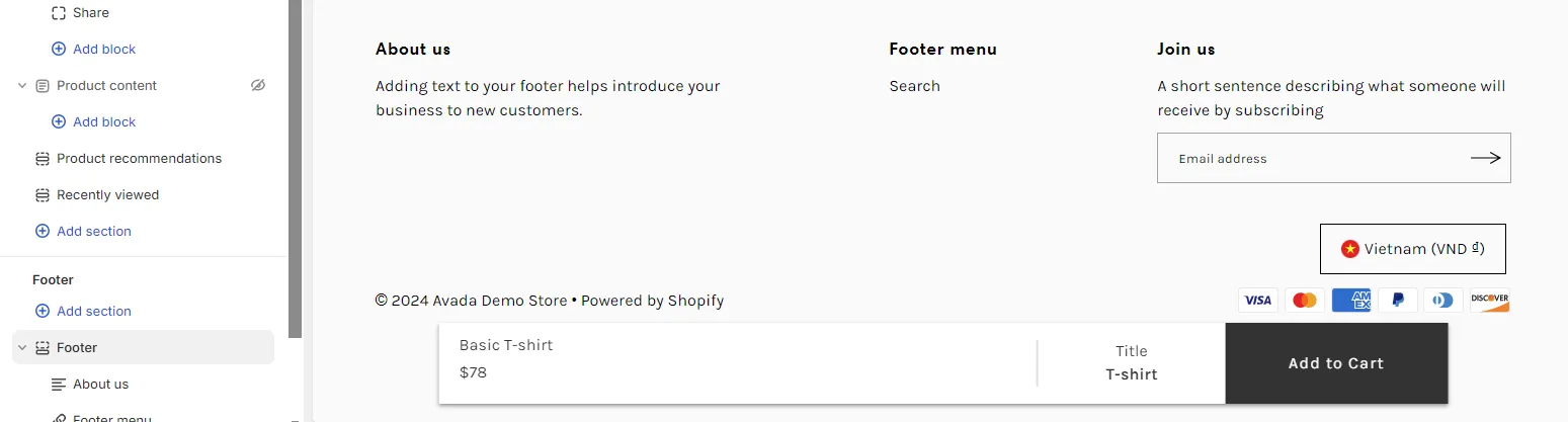 Footer Customization